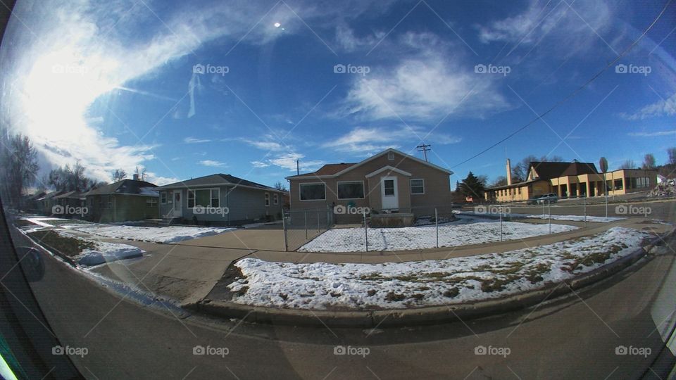 House, No Person, Water, Snow, Building