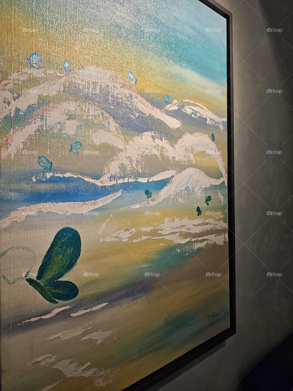 Painting Butterfly M14 in cafe Causeway Bay Hong Kong