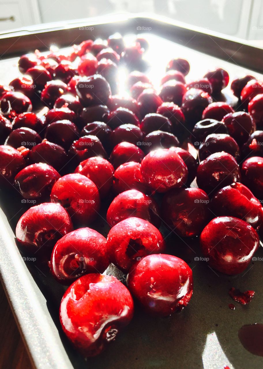 Bright Red Cherries