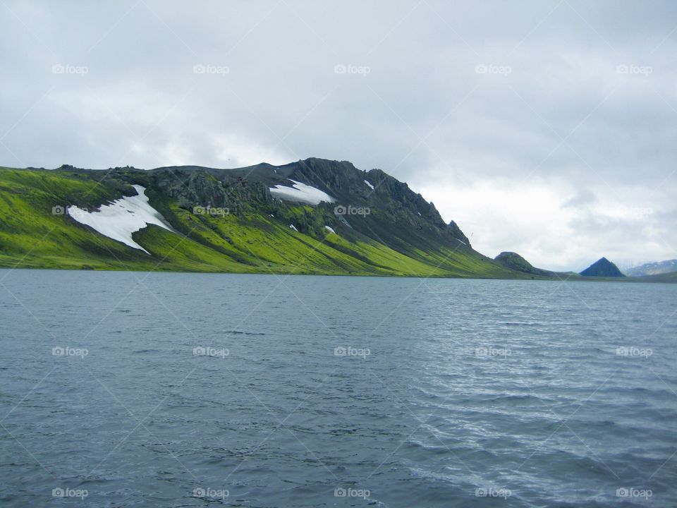 A mountain lake in Iceland