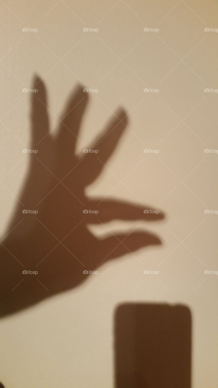 finger shadow art