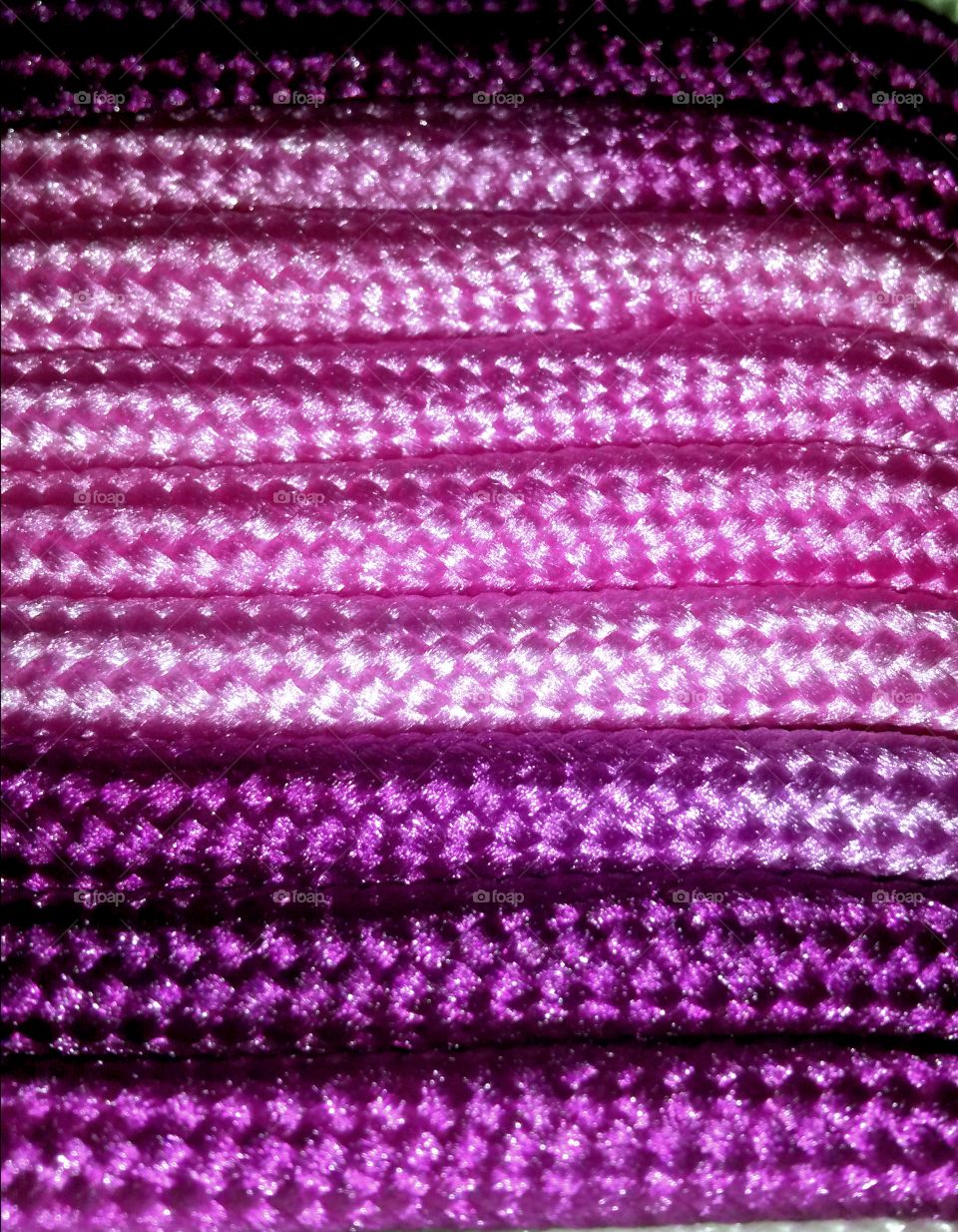 detail of purple fiber ropes