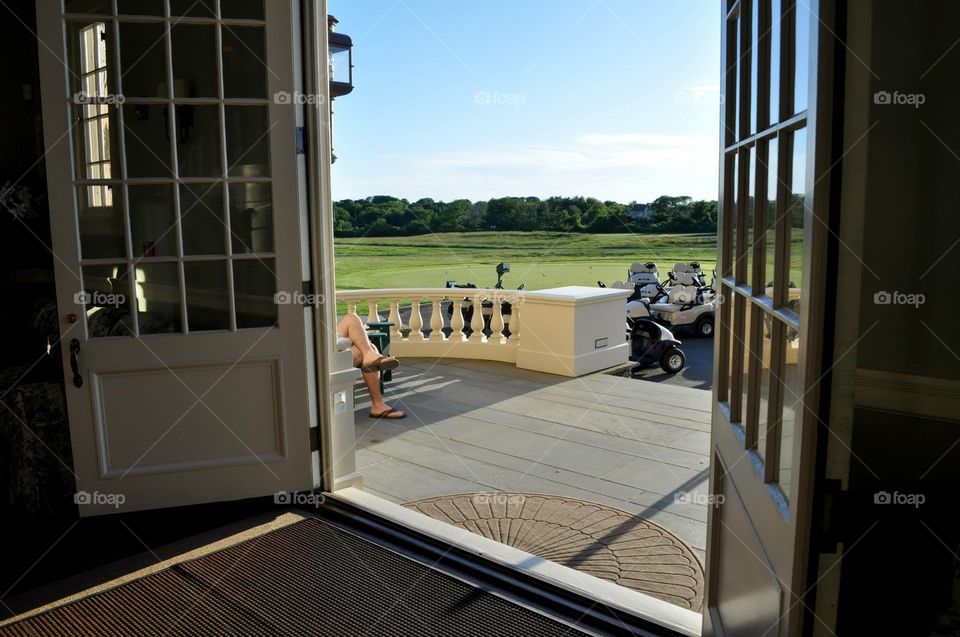 Overlooking a Golf Course. Taken in Newport, RI