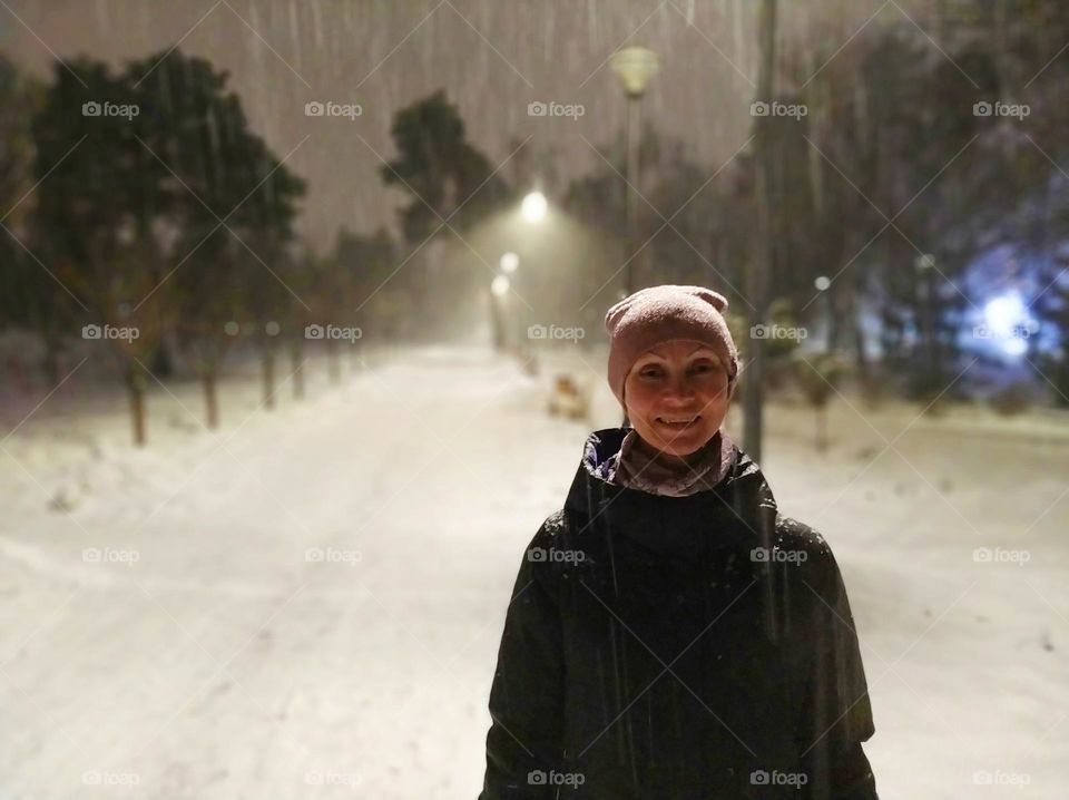 winter portrait of a girl