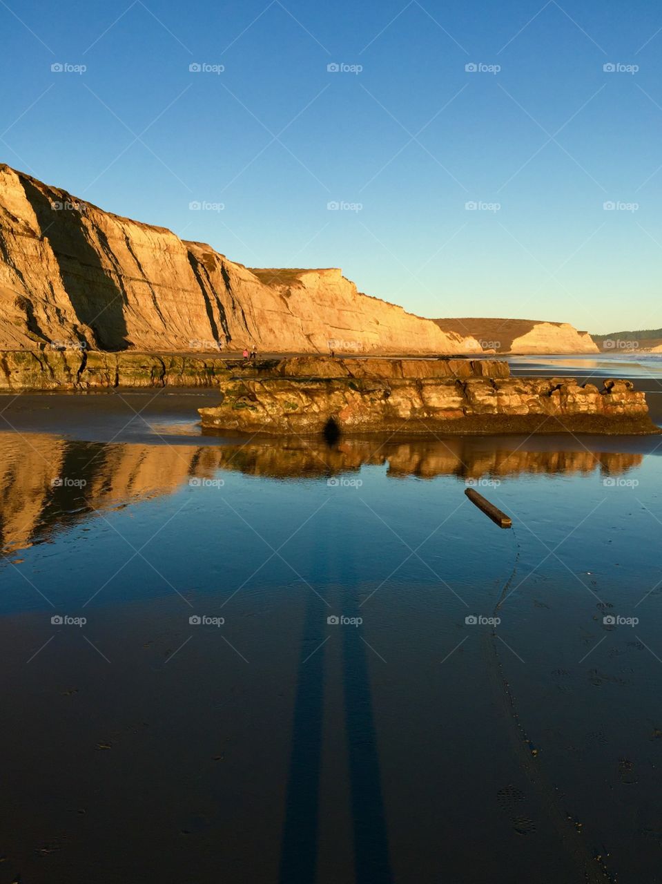 Reflection of rocky mountain