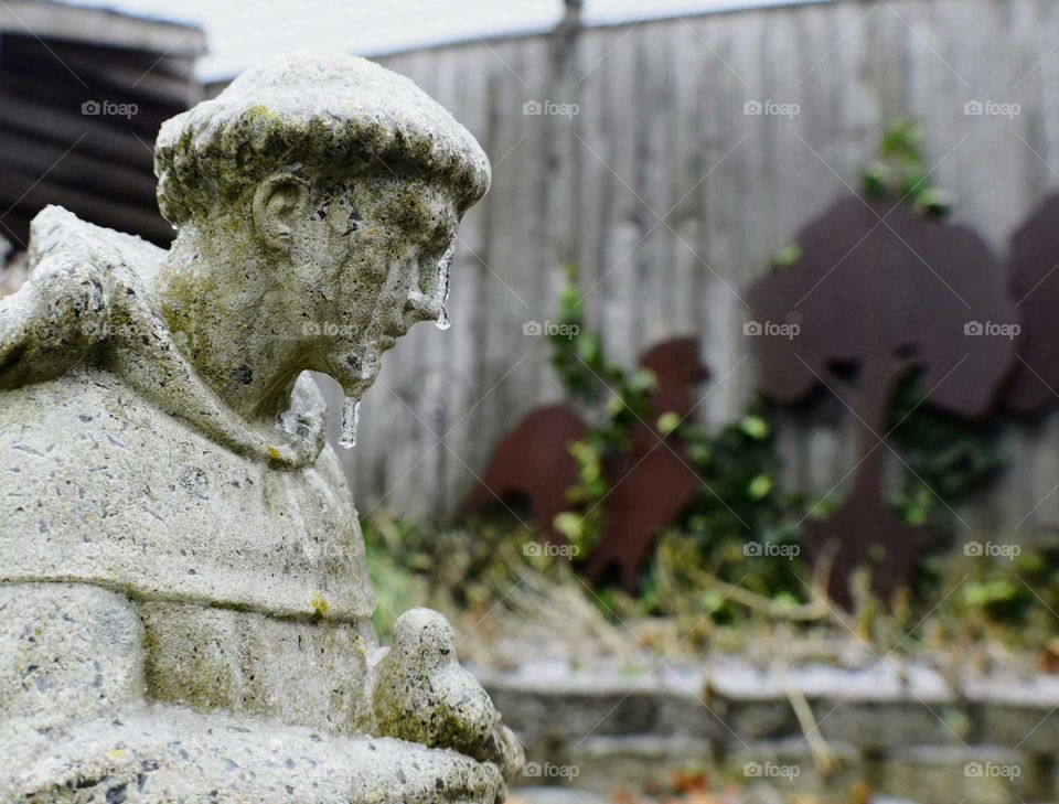 Garden Statue in Winter