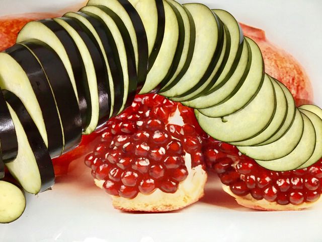 Eggplant sliced