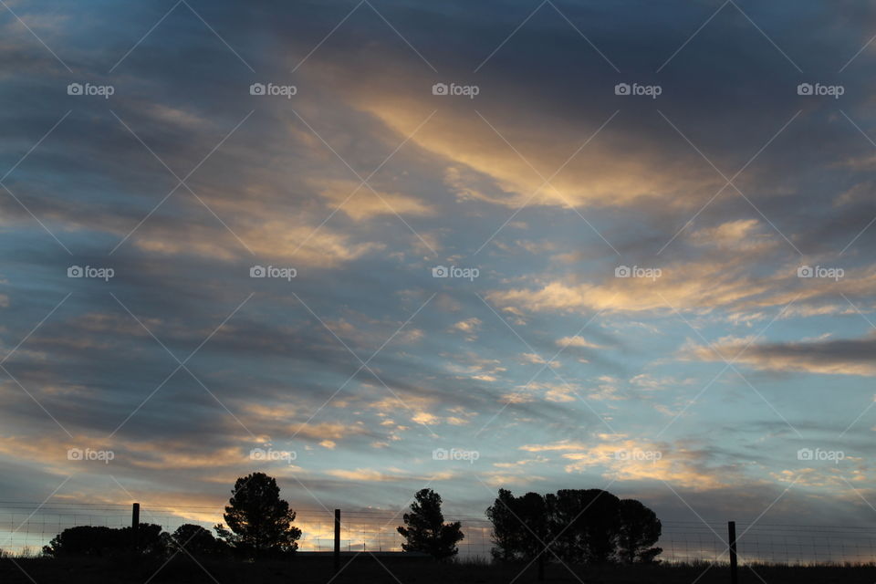 Sunset through the clouds