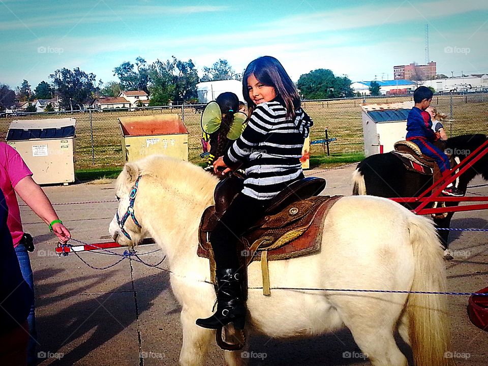 Ponies. Trunk or treat having fun