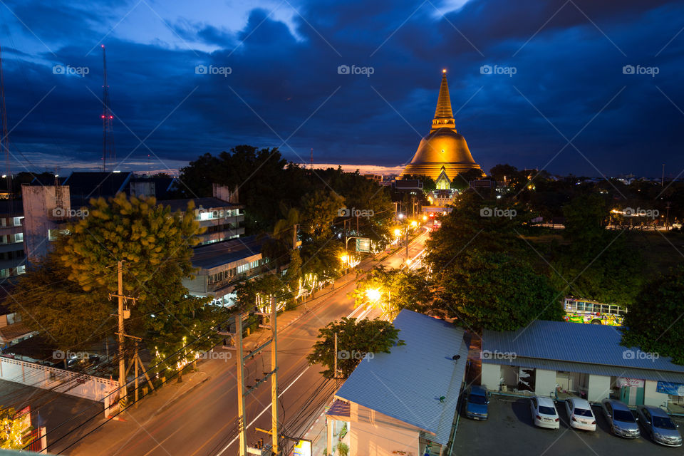 Road to pagoda in Thailand 