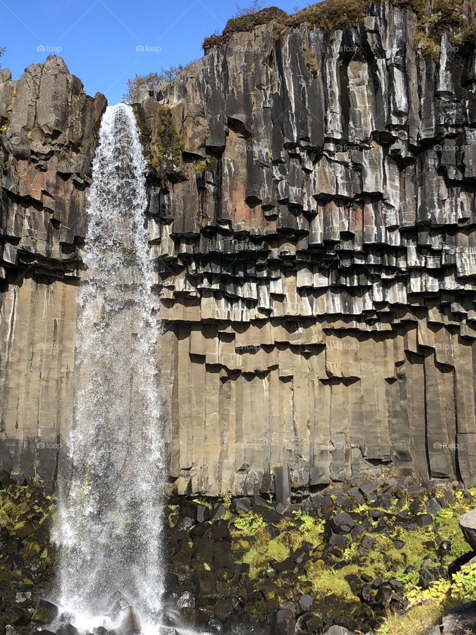 Volcanic waterfall