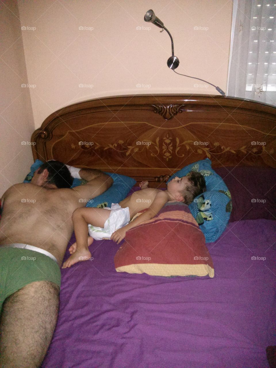 Father and son sleep 