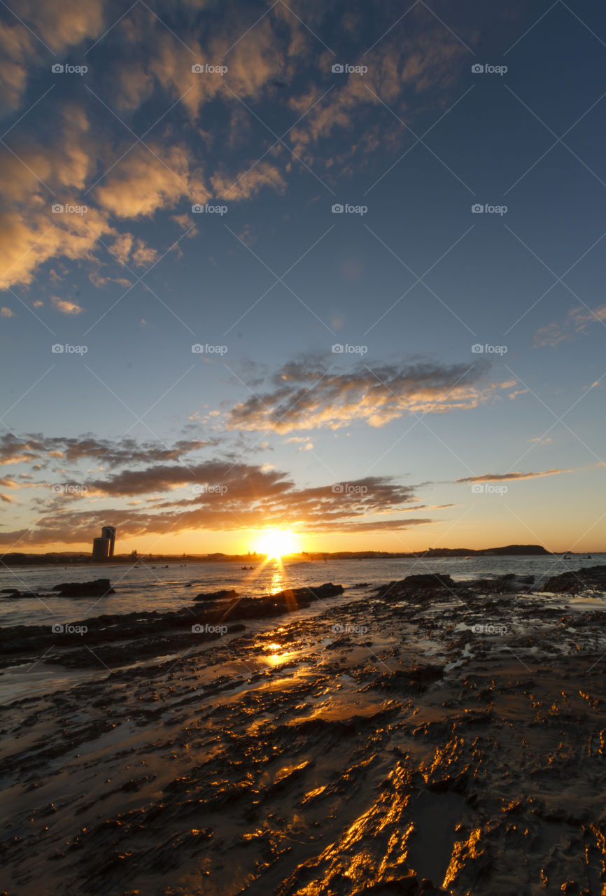 Coastal rock Sunset 