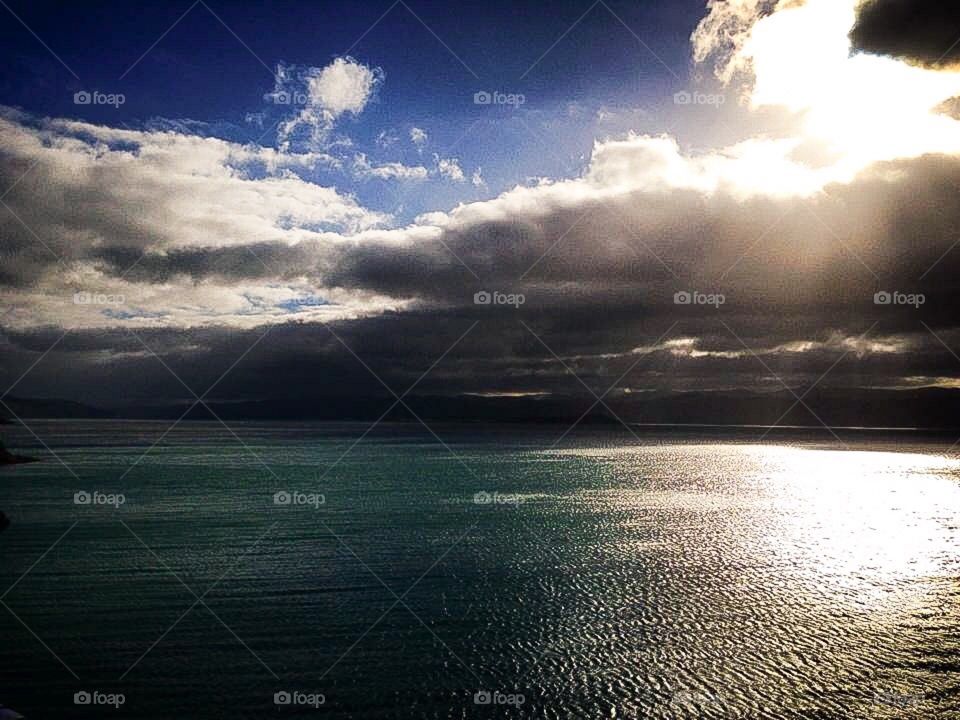 Beautiful sun set in New Zealand. 