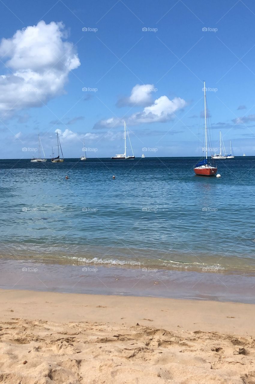 St. Lucia beach day