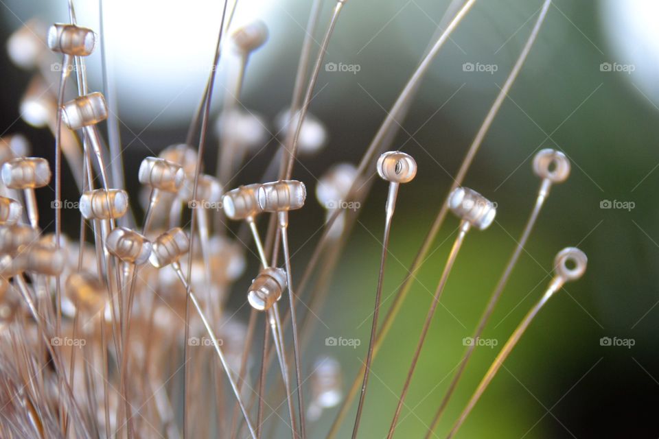 Close-up of cable ties