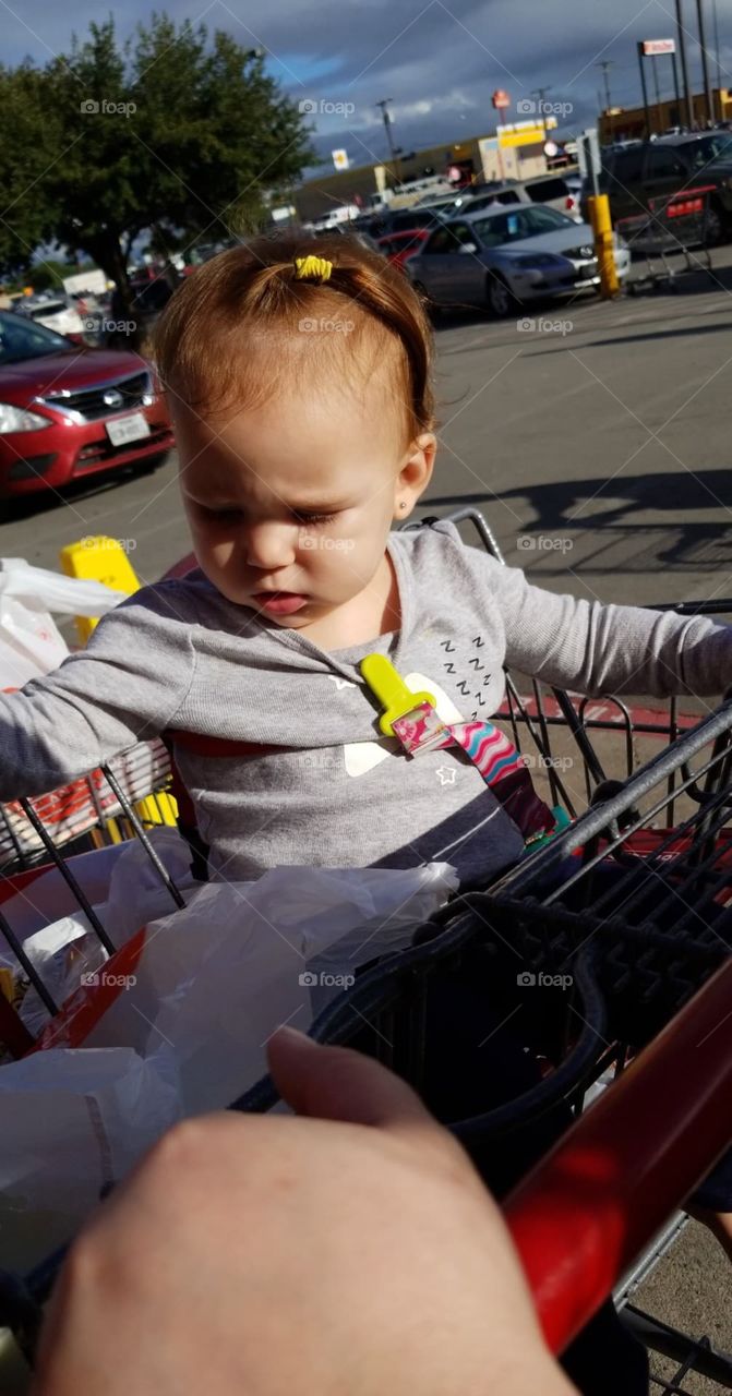 baby in cart