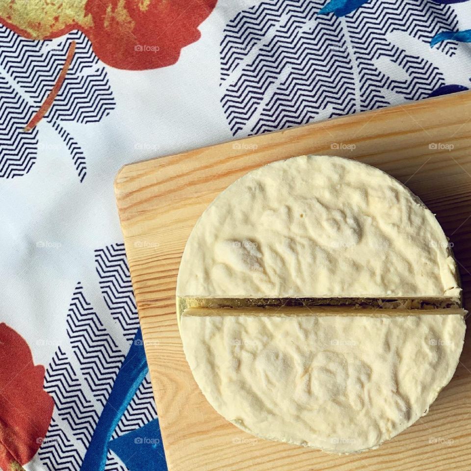 Durian mousse cake for afternoon snack 