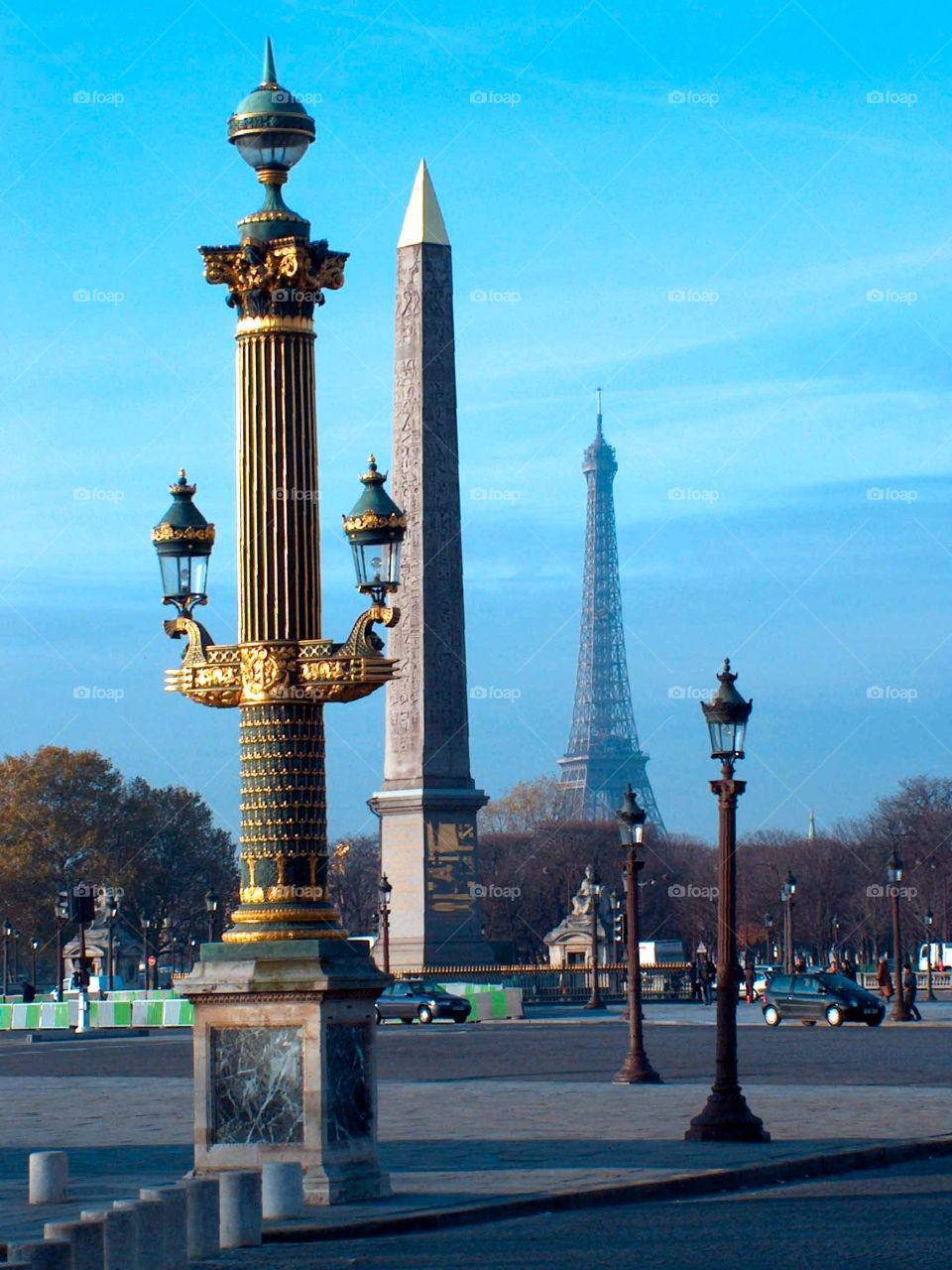 Place de la Concorde, Paris. Place de la Concorde withe the Eiffel Tower, Paris