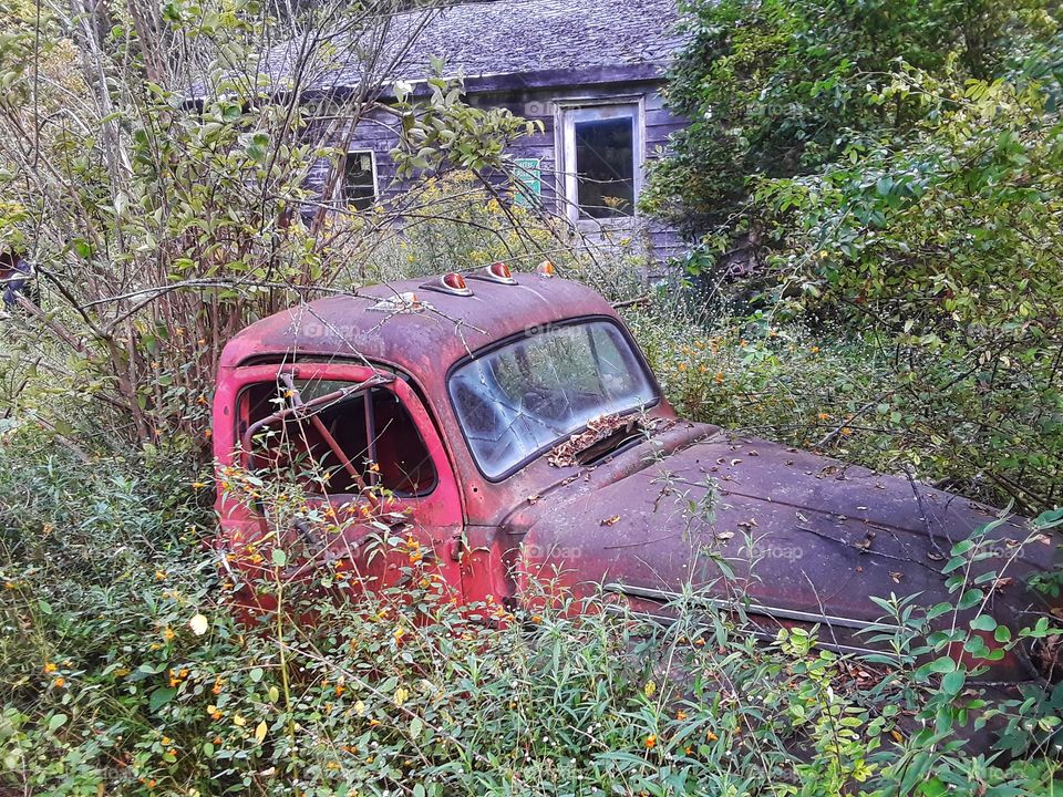 abandoned truck