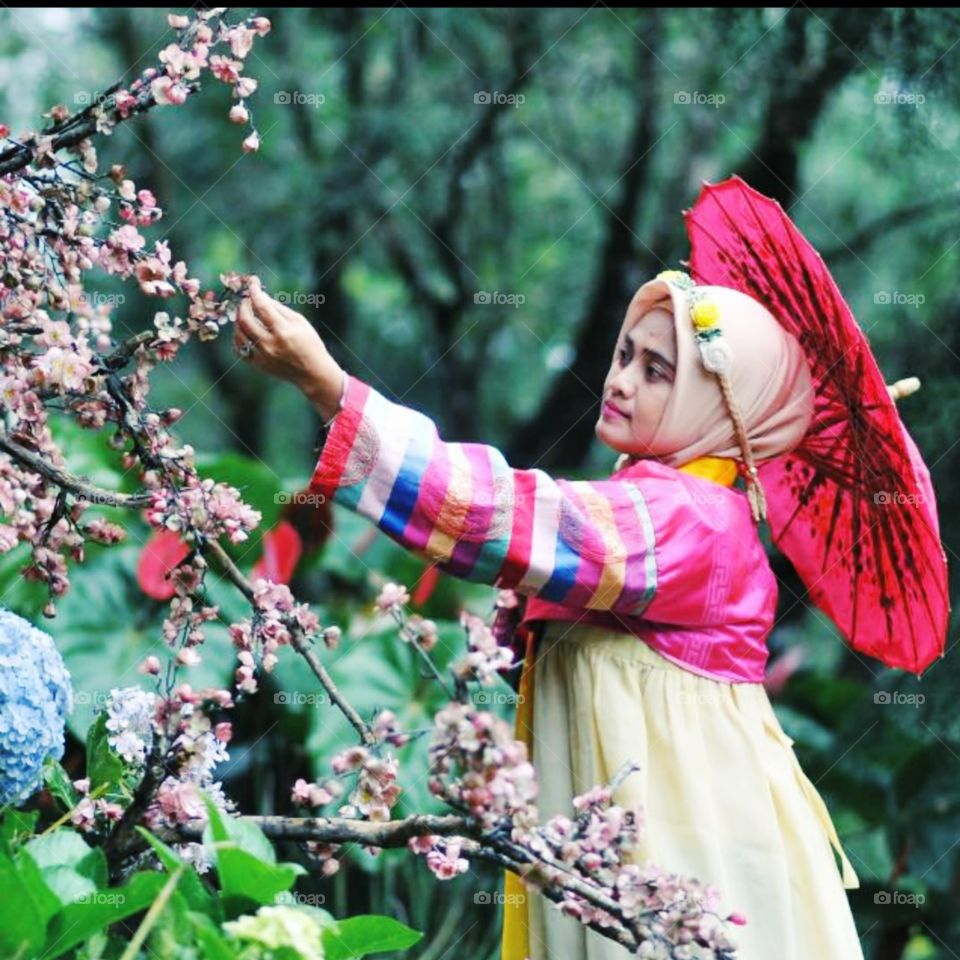 Picking of flower