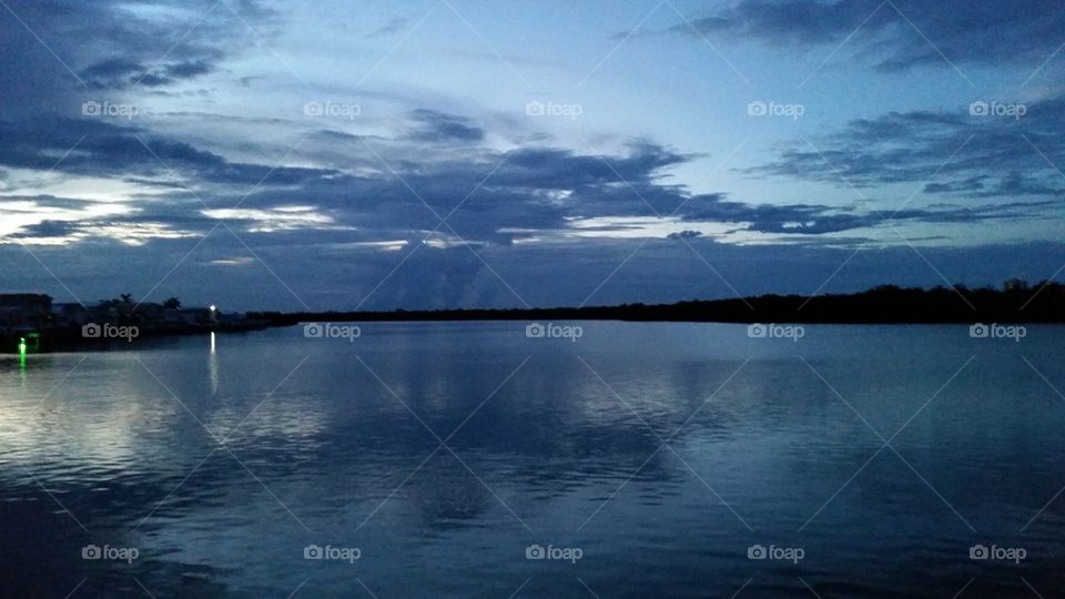 dusk on the river