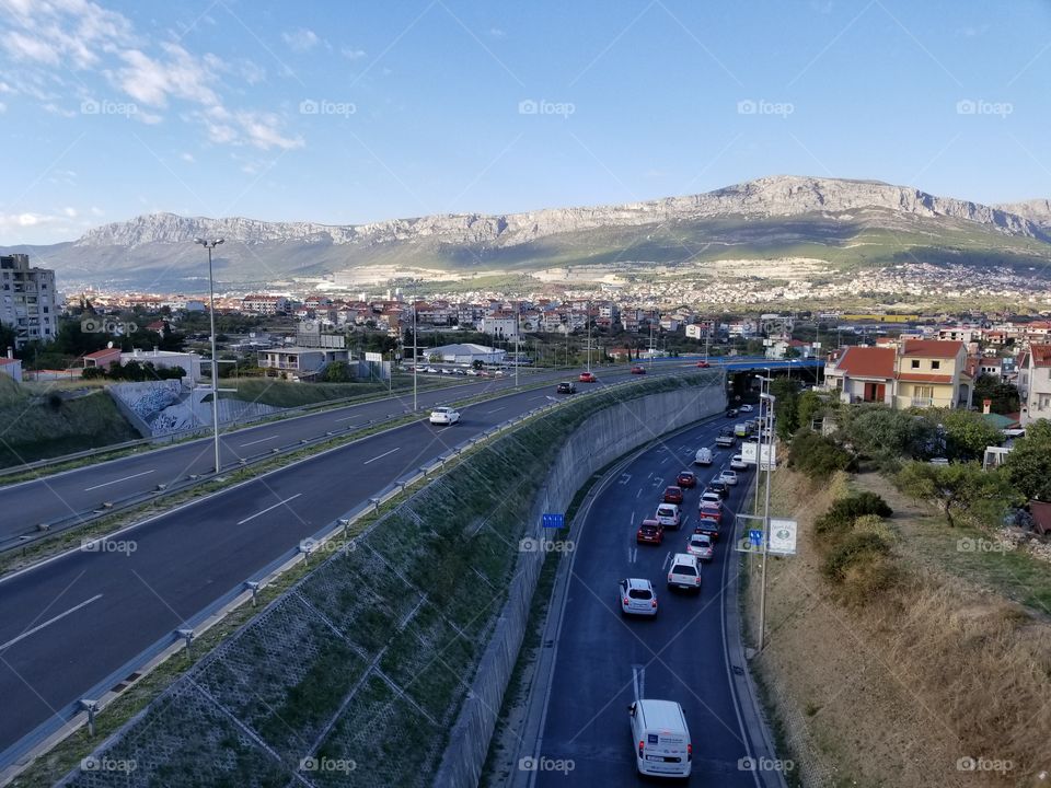 Traffic in Split, Croatia