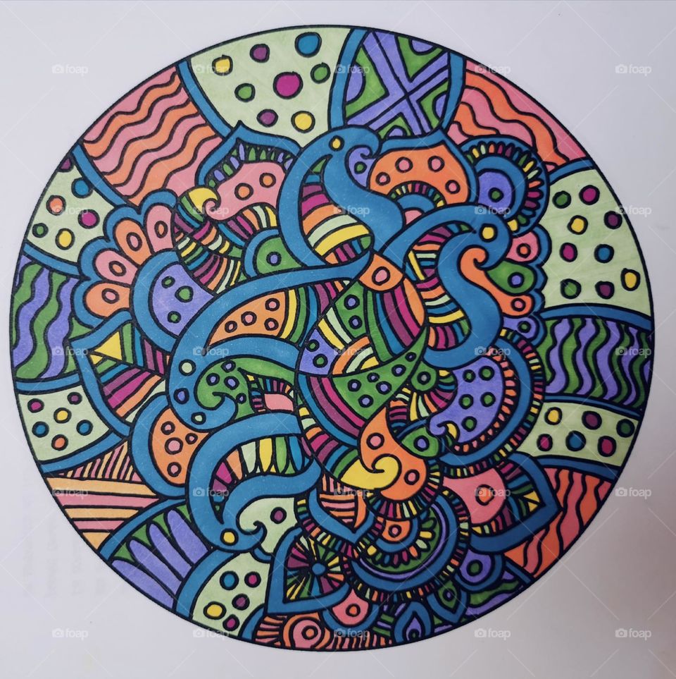 Painting a circle with colors