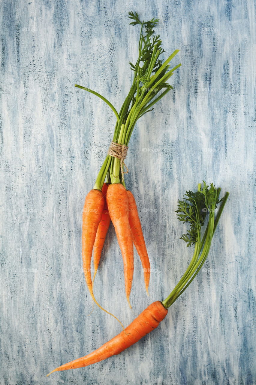 Fresh organic carrots