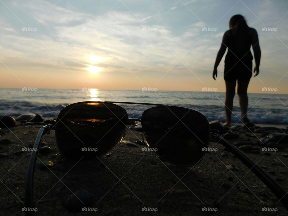 Sunset with sunglasses