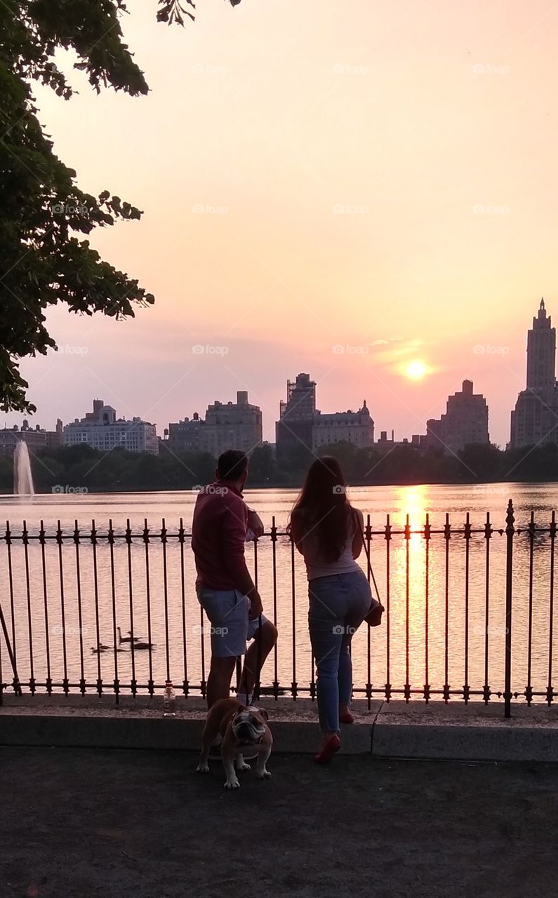 NYC Sunset by the Reservoir