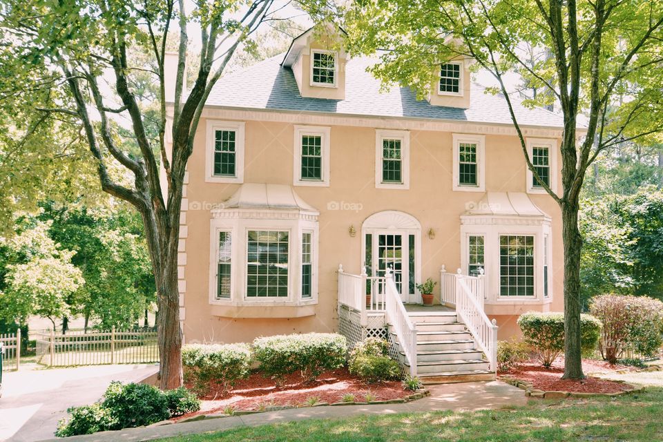 Home, House, Lawn, Yard, Architecture