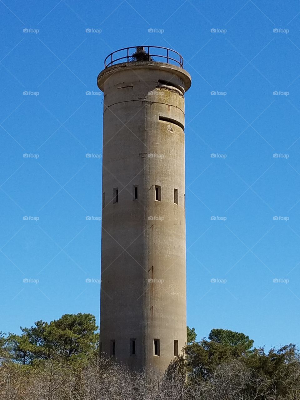 beach watchtower with blue sky