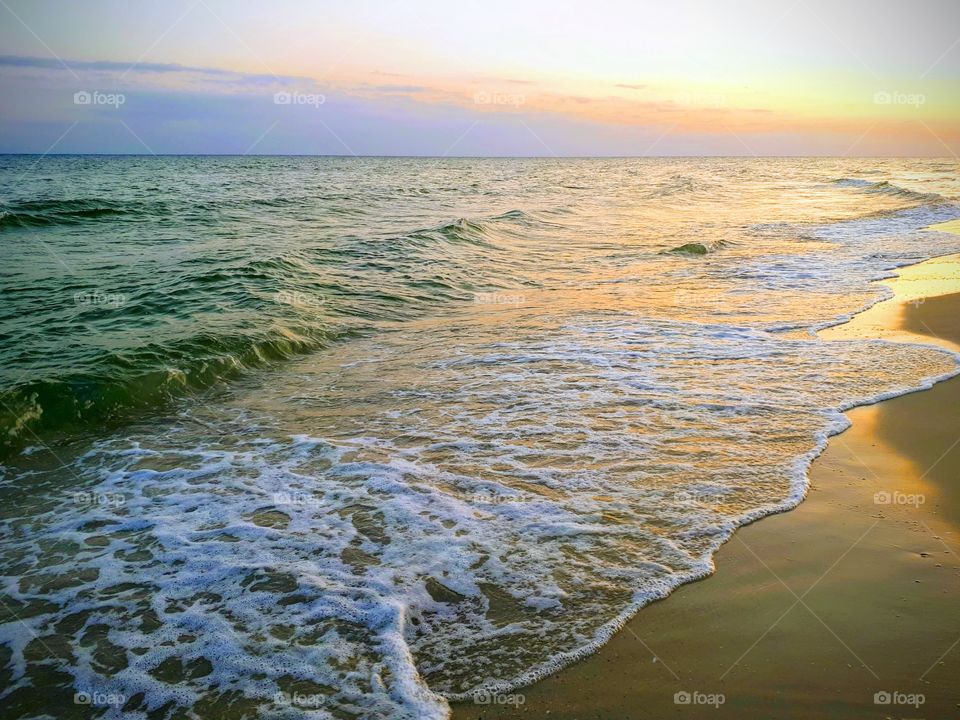 Beautiful sunset at the beach