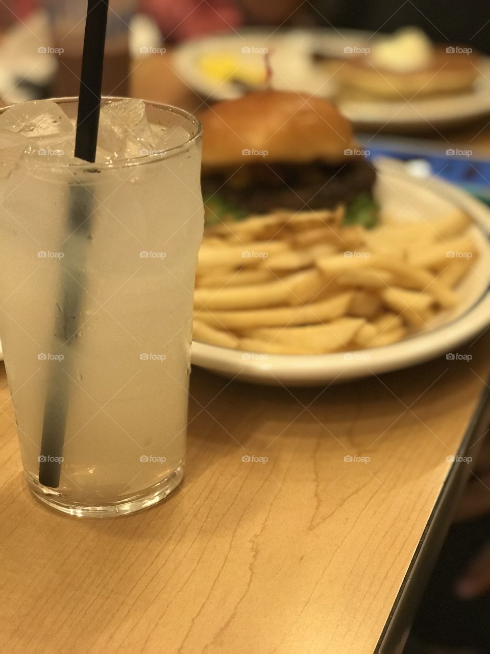 Dinner with lemonade at IHOP 