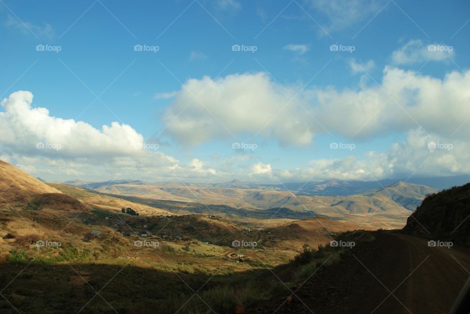View of Landscape in Lesotho