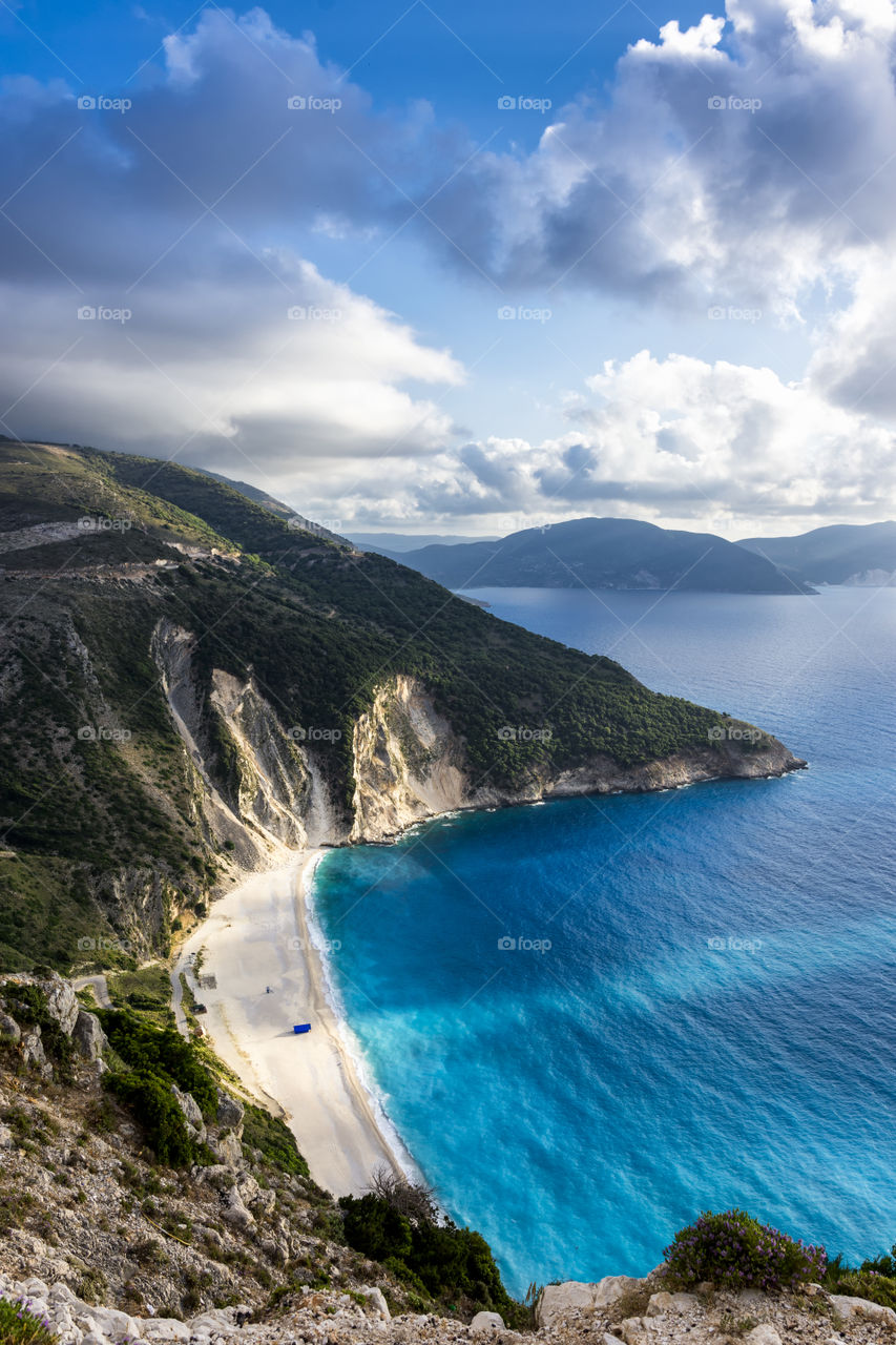 Myrtos beach, Kefalonia, Greece.