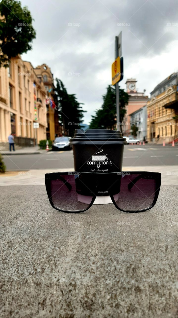 кофе в большом городе