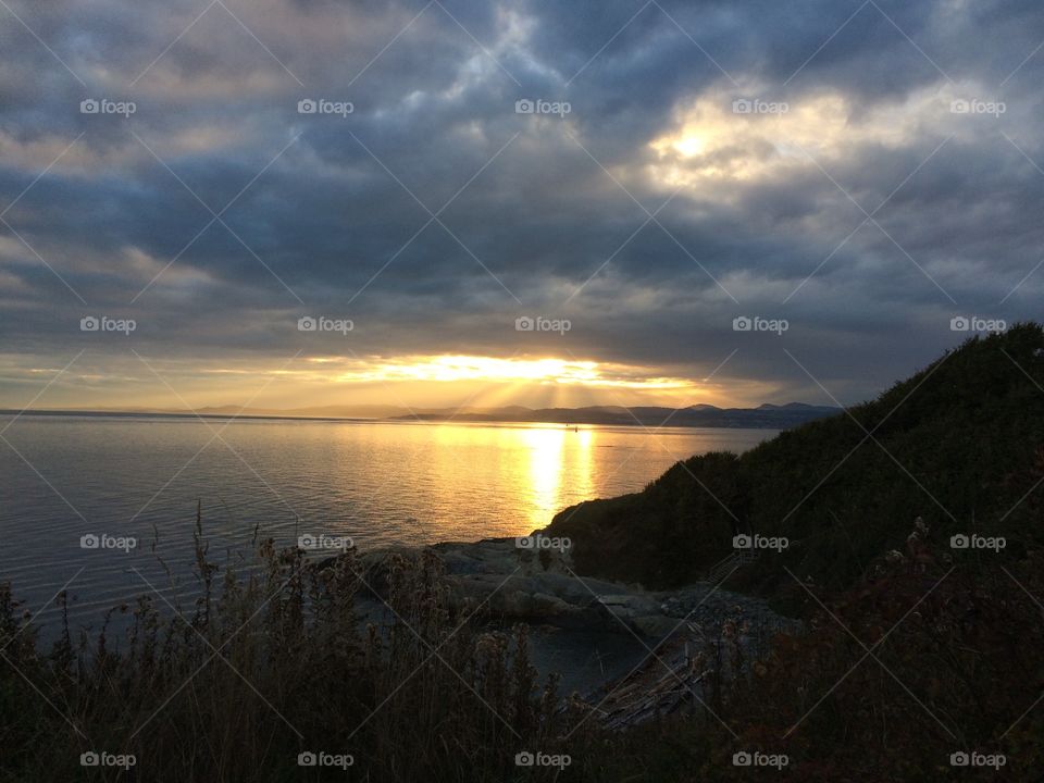 Sunset and cloudy sky against sky