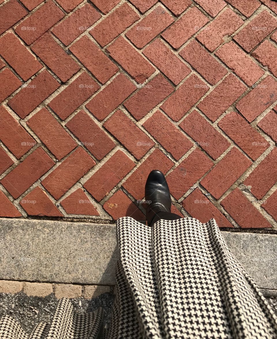 A walk through DC. Strolling through city streets is such an invigorating experience. I love the brick, the concrete, the fashion you see.