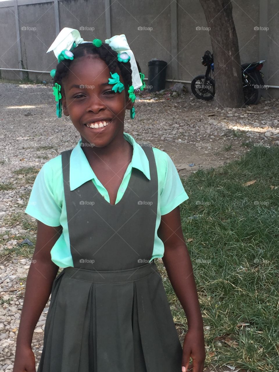 Haitian school girl