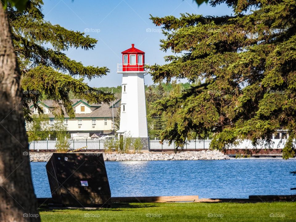 The lighthouse at Sylvan Lake Alberta