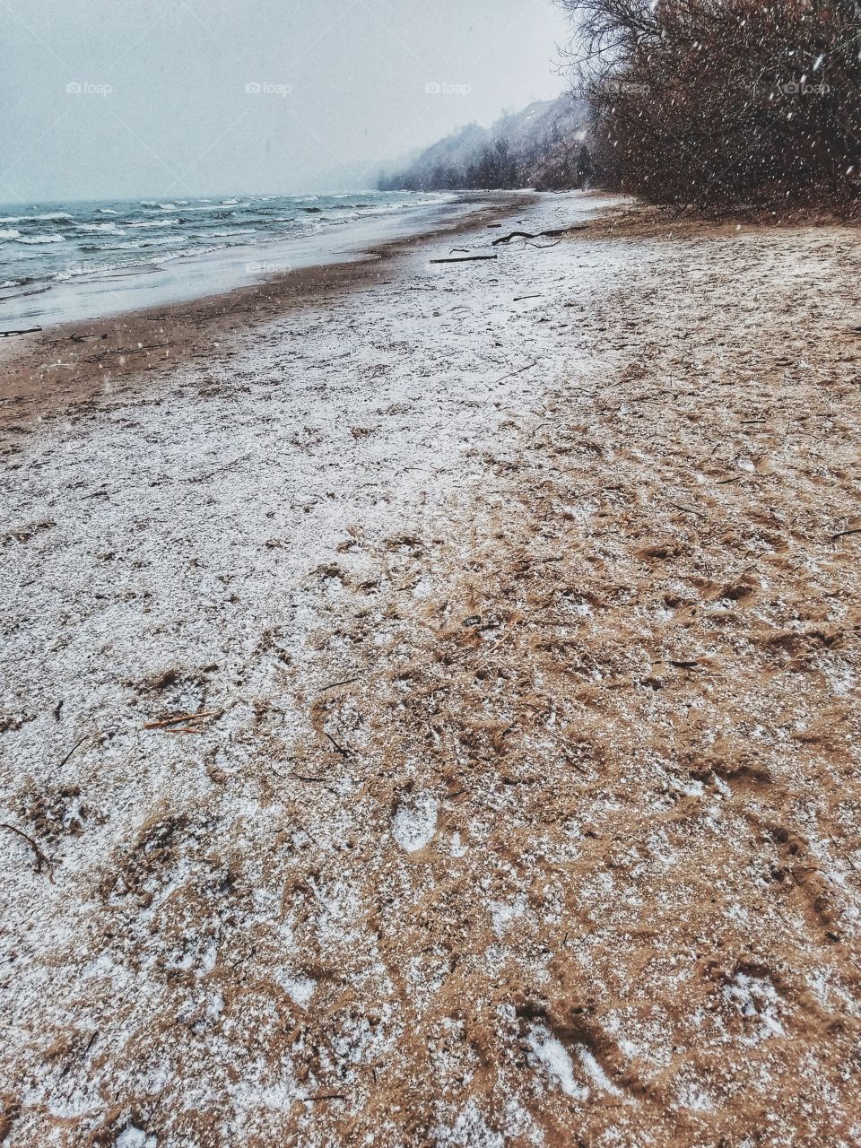 Snowy Beach