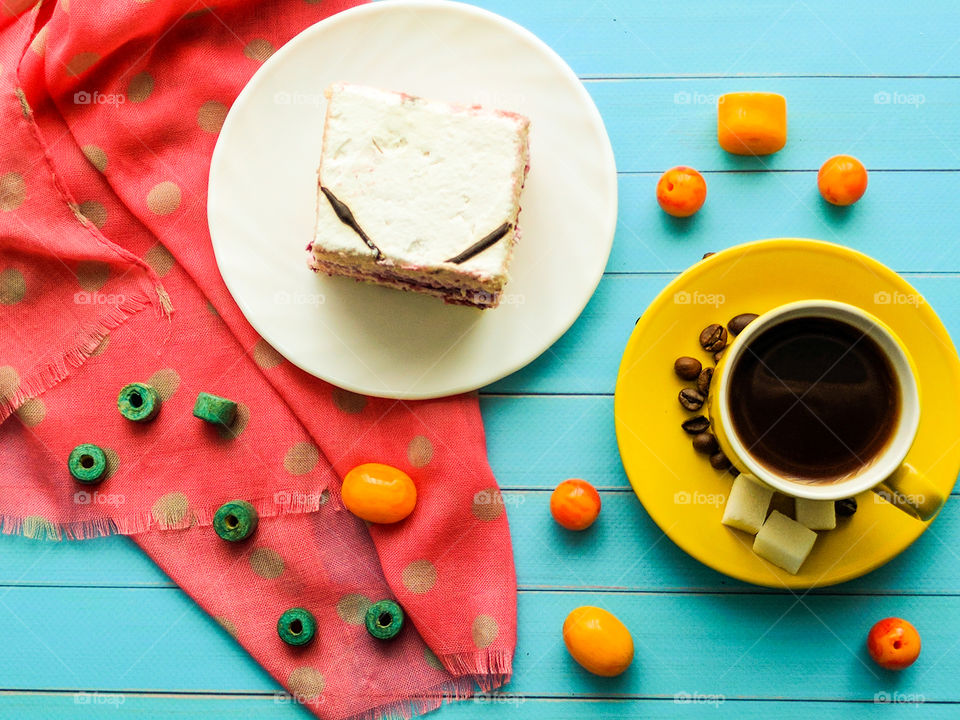 Still life with sweets and coffee