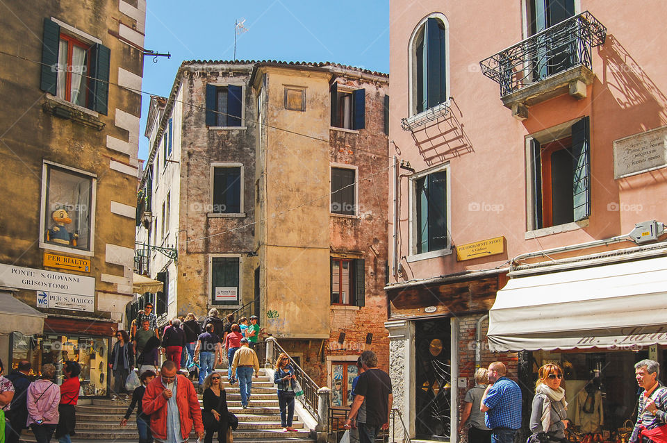 In the streets of Venice