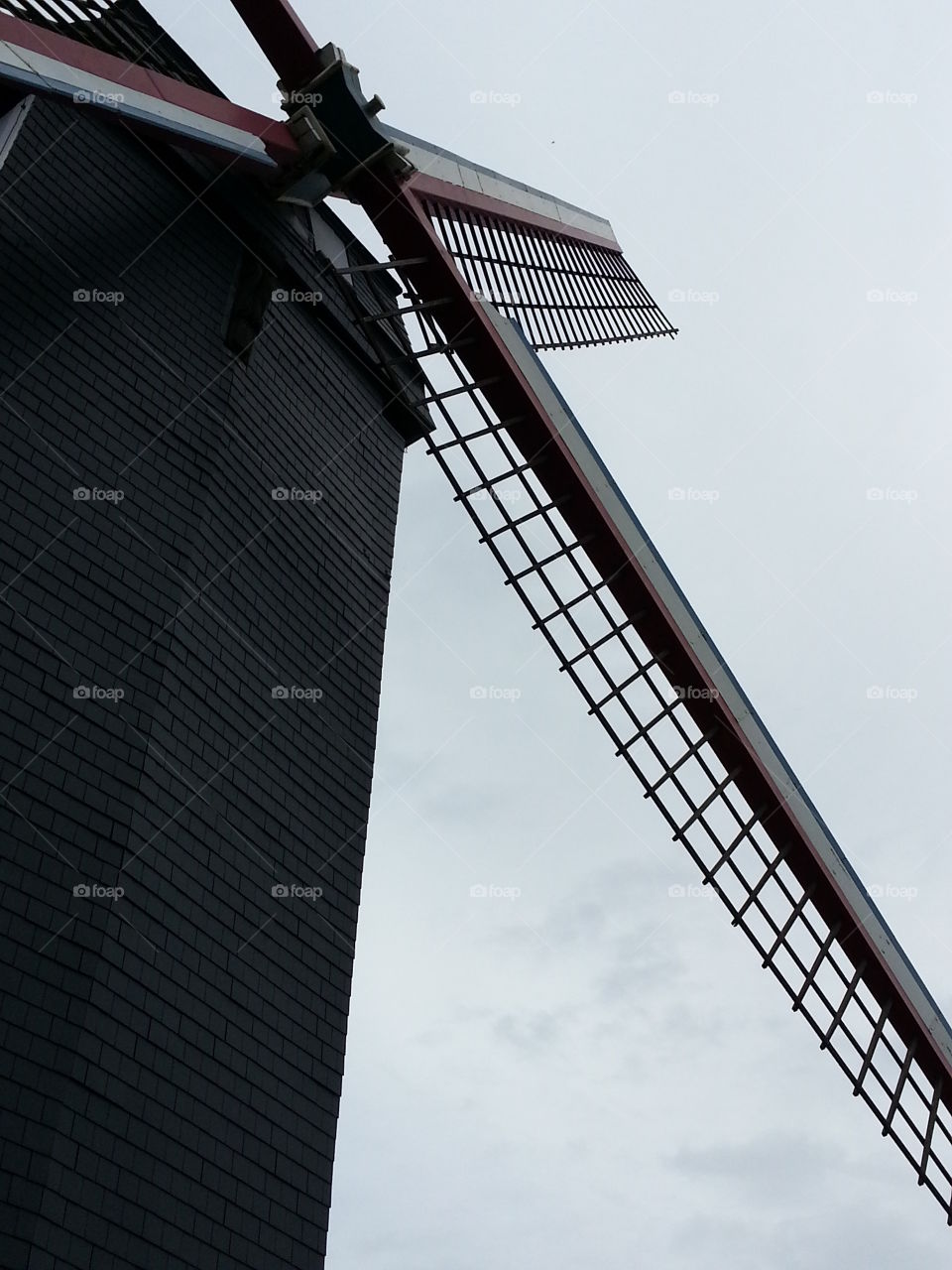 A giant windmill in Bruges, Belgium.