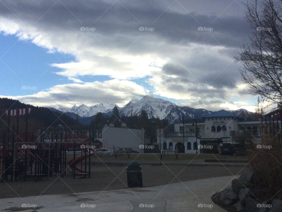 Clouds over the Mountains in Harrison Hots Springs