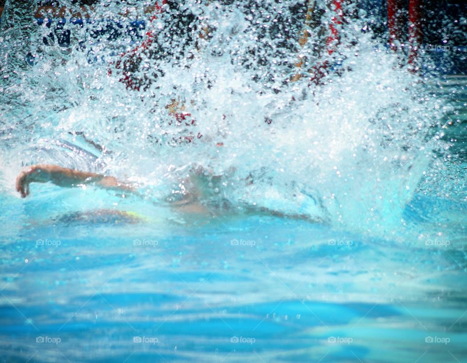 Splashing in the water