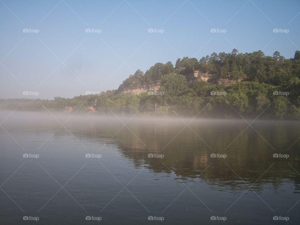 Misty White River