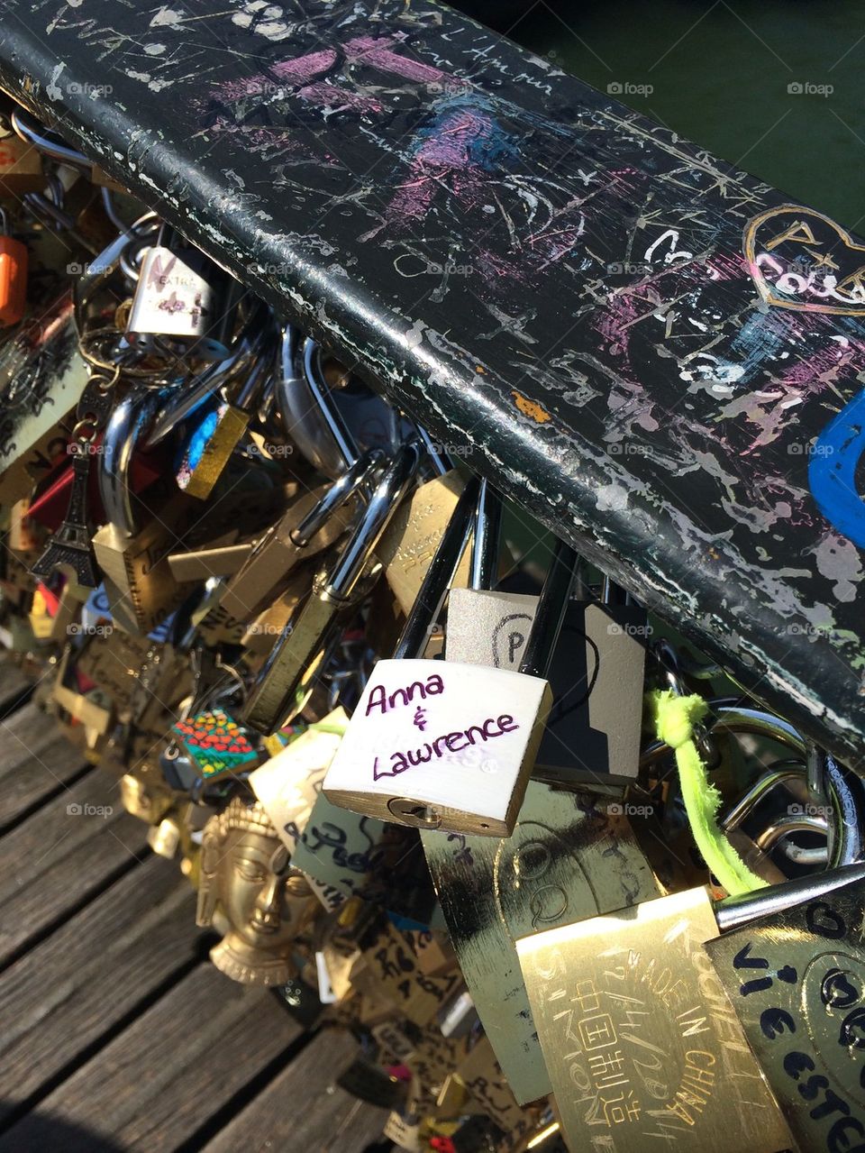 Love lock bridge